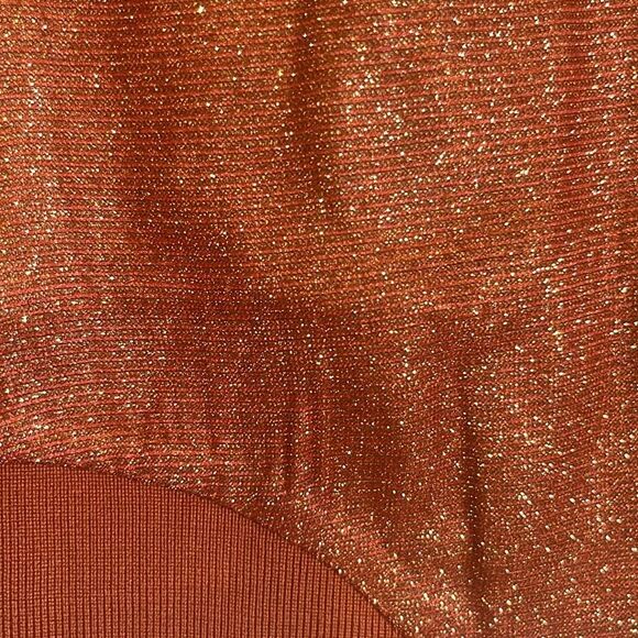 Lucy & Co Orange Rust Sparkle Zip Up Fashion Jacket s - Picture 5 of 11